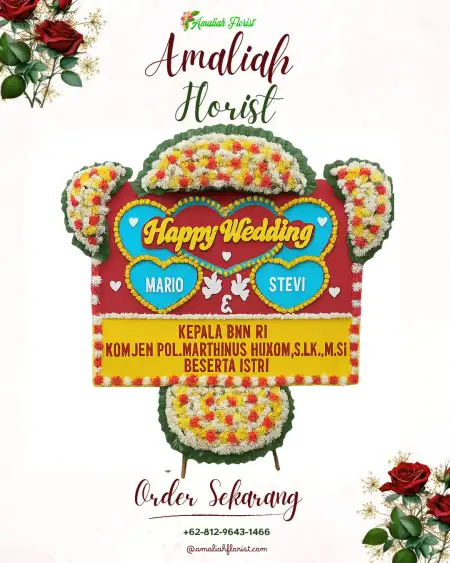 Papan Bunga Pernikahan Batang Kabung Ganting